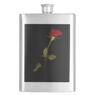 Single Stem Rose Hip Flask