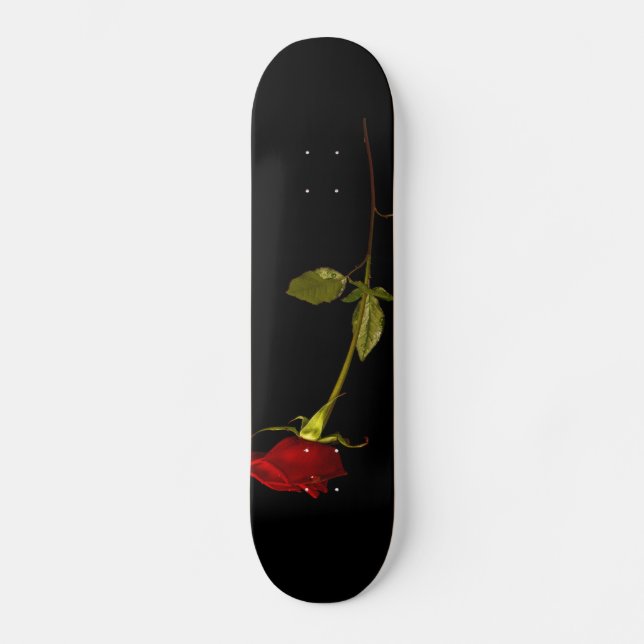Single Stem Rose Skateboard (Front)