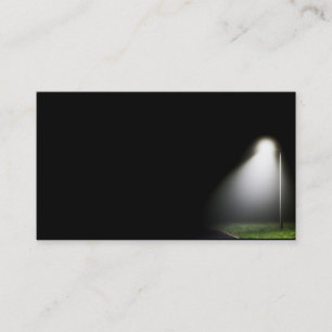 Single street light at night - business card