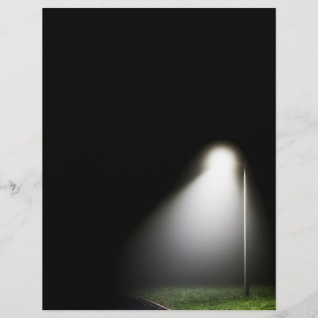 Single street light at night - flyer (Front)