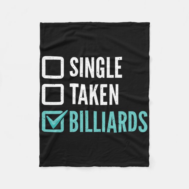 Single Taken Billiards Pool Billiards  Fleece Blanket (Front)