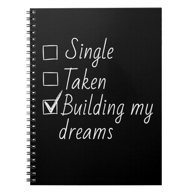 Single Taken Checklist Style Motivational Quote  N Notebook (Front)