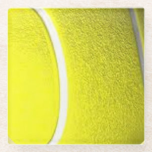 Single Tennis Ball Sports Glass Coaster