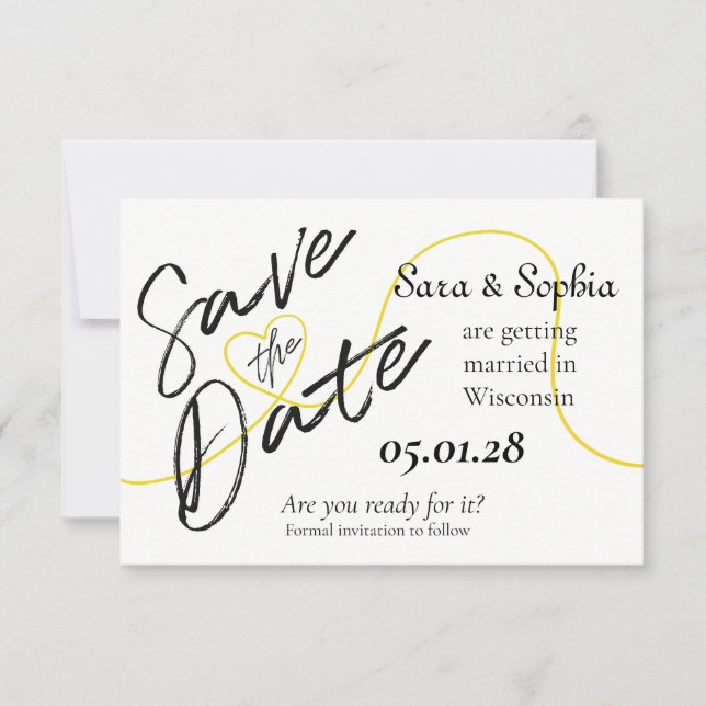 Single Thread of Gold Save the Date (Front)
