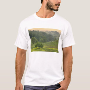 Single tree in agricultural farm field, Tuscany, T-Shirt