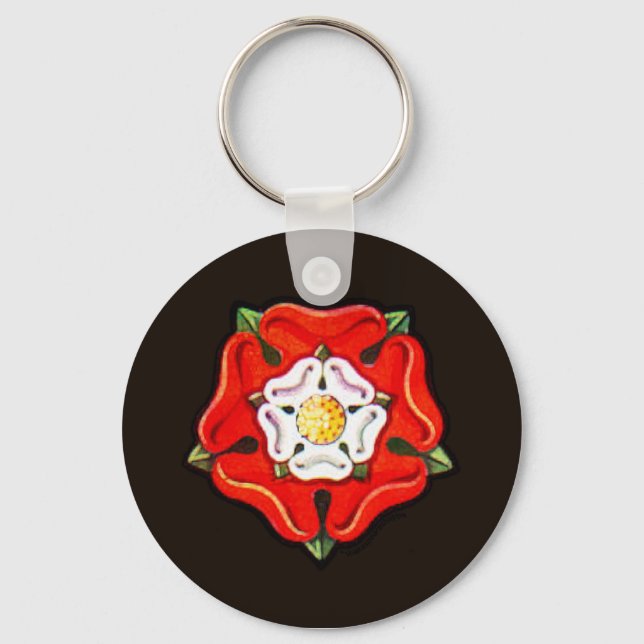 Single Tudor Rose Key Ring (Front)