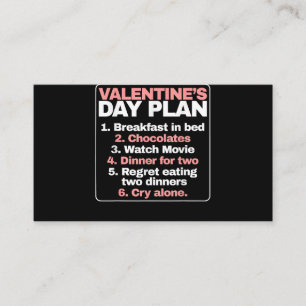 Single Valentines Day Funny Valentine's Day Plan Enclosure Card
