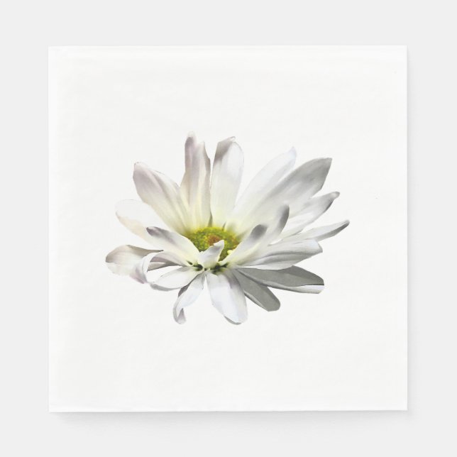Single White Daisy Napkin (Front)