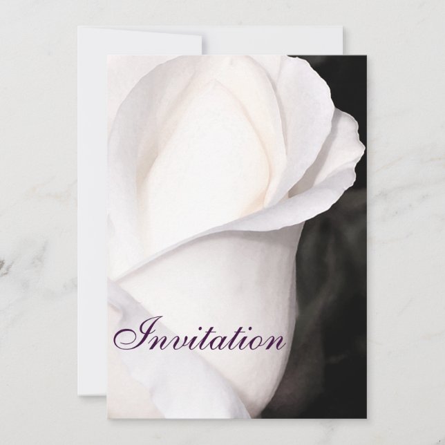 Single White Rose_ Invitation (Front)