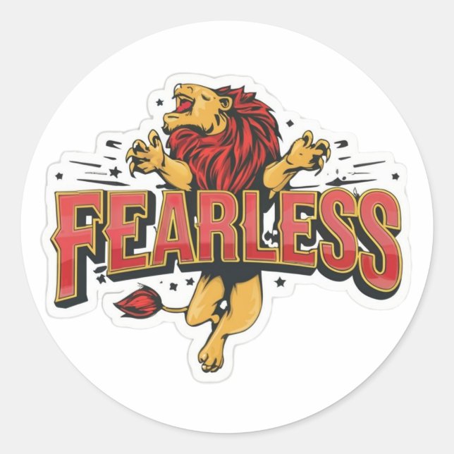 Single word fearless sticker (Front)