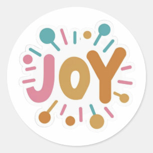 single word joy sticker