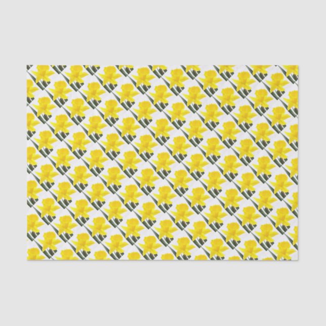 Single Yellow Narcissus Daffodil Tissue Paper (Front)