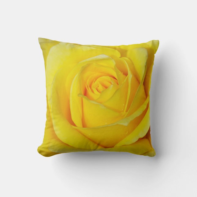 Single yellow rose cushion (Front)