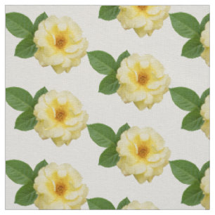 Single yellow rose fabric
