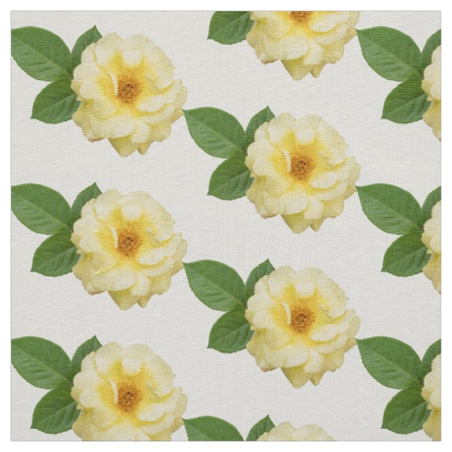 Single yellow rose fabric (Swatch)