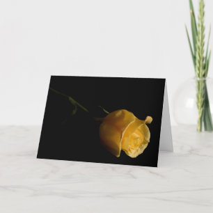 Single Yellow Rose - Note Card