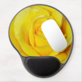 Single yellow rose petals gel mousepad (Left Side)