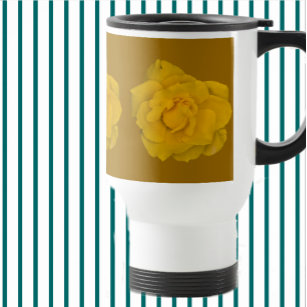 Single Yellow Rose Travel Mug