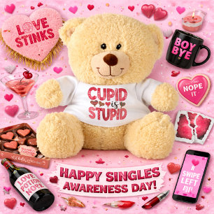Singles Awareness Day Greeting with Anti-Valentine Card