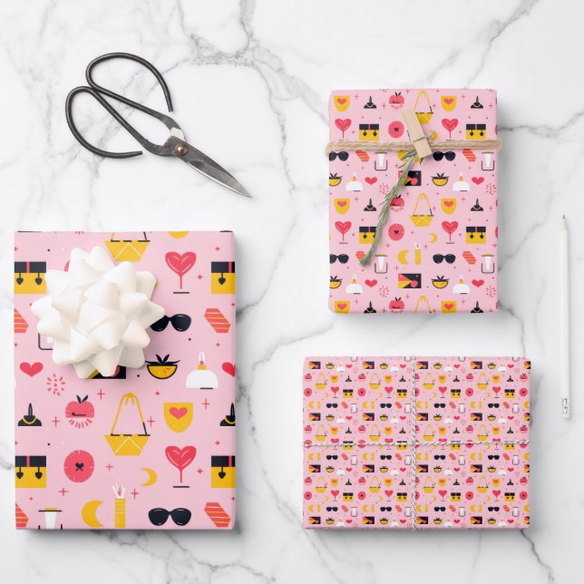 Singles Day Pattern 3 Wrapping Paper Sheet (Front)