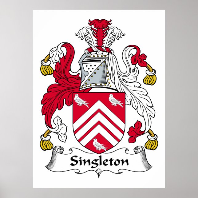 Singleton Family Crest Poster (Front)
