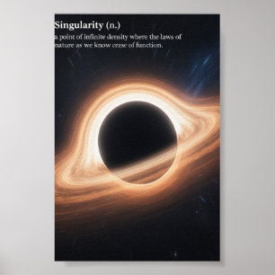 Singularity Black Hole Astronomy Space Science Poster