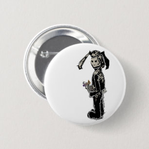 sinibunny 6 cm round badge