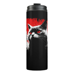Sinister Black Cat Patrols The Neighbourhood In Th Thermal Tumbler