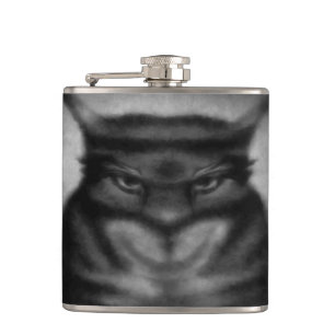 Sinister Cat Hip Flask