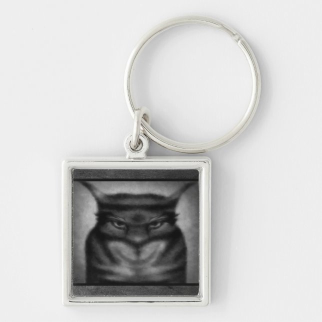 Sinister Cat Key Ring (Front)