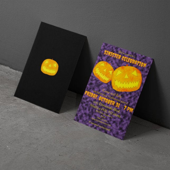 Sinister Celebration Halloween Party Invitation (Creator Uploaded)