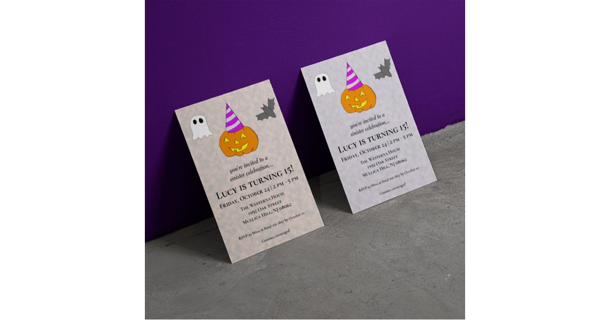 Sinister Celebration Party Halloween Birthday Invitation Zazzle
