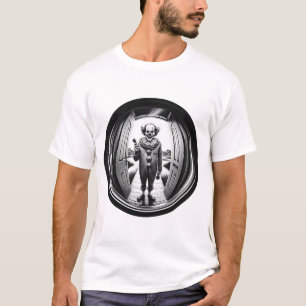 Sinister Clown at Your Door   Fisheye T-Shirt