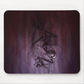 Sinister Descent, Creepy Puppet Cutting Strings Mouse Pad