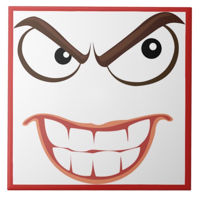 SINISTER FACE CERAMIC TILE (Front)