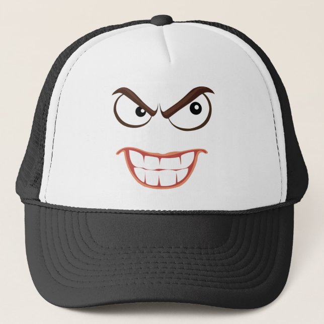 SINISTER FACE TRUCKER HAT (Front)