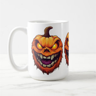 Sinister Grinning Pumpkin Head Coffee Mug