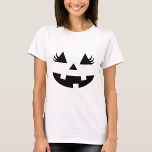 Sinister Halloween Pumpkin Face Design with Evil  T-Shirt