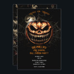 Sinister Jack-O-Lantern Pumpkin Halloween Party Invitation<br><div class="desc">Customise for any event</div>