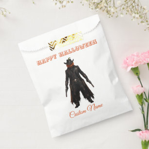 Sinister Pumpkin Sheriff Cowboy Jack-o'-Lantern Gr Favour Bag