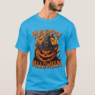 Sinister Pumpkin Witch Night Basic Men T-Shirt