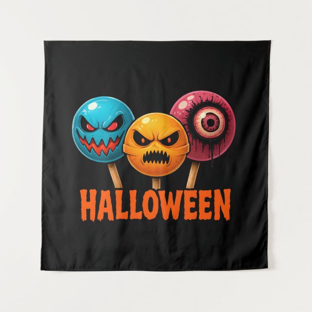 Sinister Sweets Halloween Tapestry (Front)