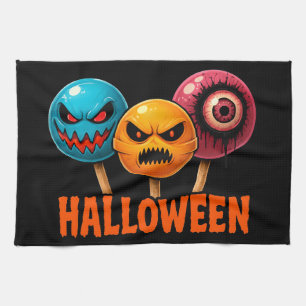 Sinister Sweets Halloween Tea Towel