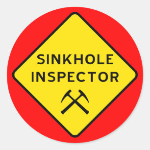 Sinkhole Inspector Sticker