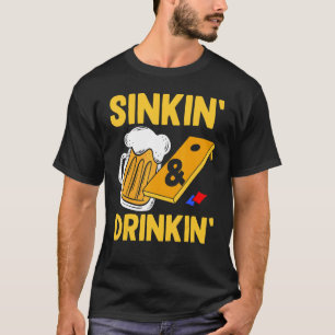 Sinkin' And Drinkin' Drinking Beer Bean Bag T-Shirt