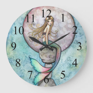 Sinking Moon Mermaid Wall Clock
