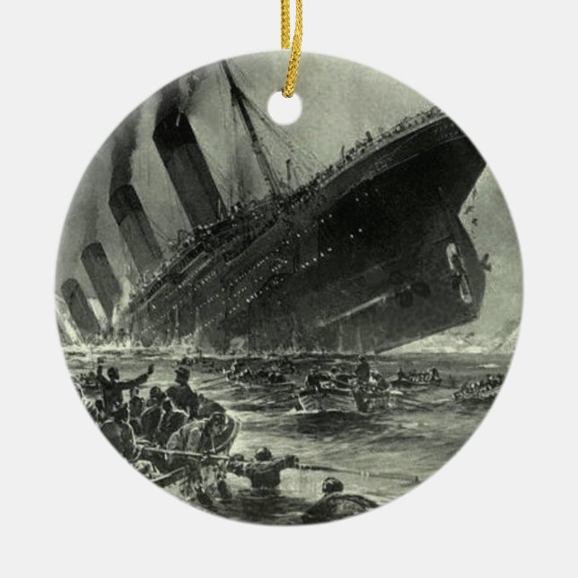 Sinking RMS Titanic Ceramic Ornament (Front)