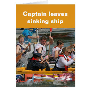 Sinking ship card