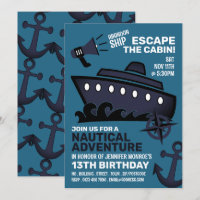Sinking Ship Theme Escape Room, Birthday Party