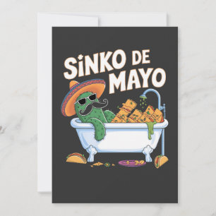 Sinko de Mayo Cinco De Mayo Cactus Funny Announcement